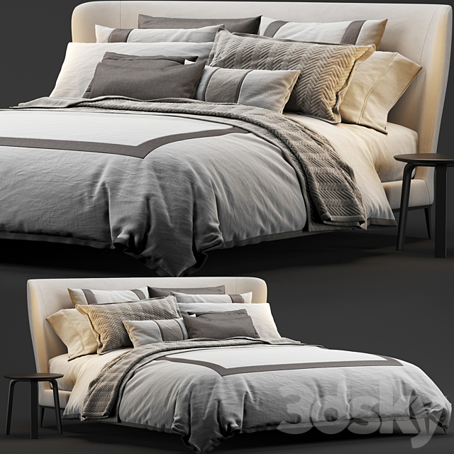 Poliform Gentleman Bed 3DSMax File - thumbnail 1