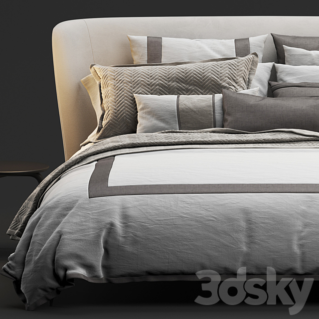 Poliform Gentleman Bed 3DSMax File - thumbnail 3