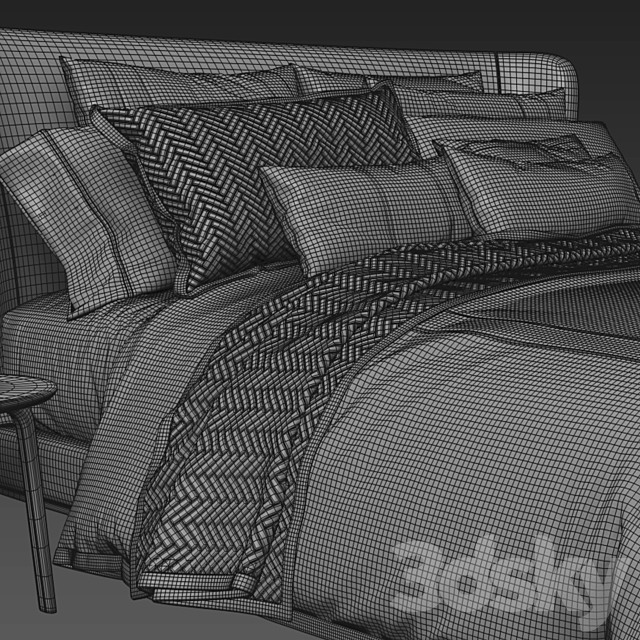 Poliform Gentleman Bed 3DSMax File - thumbnail 4