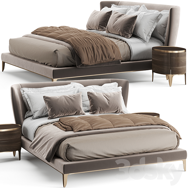 Poliform Gentleman Bed 3DSMax File - thumbnail 1