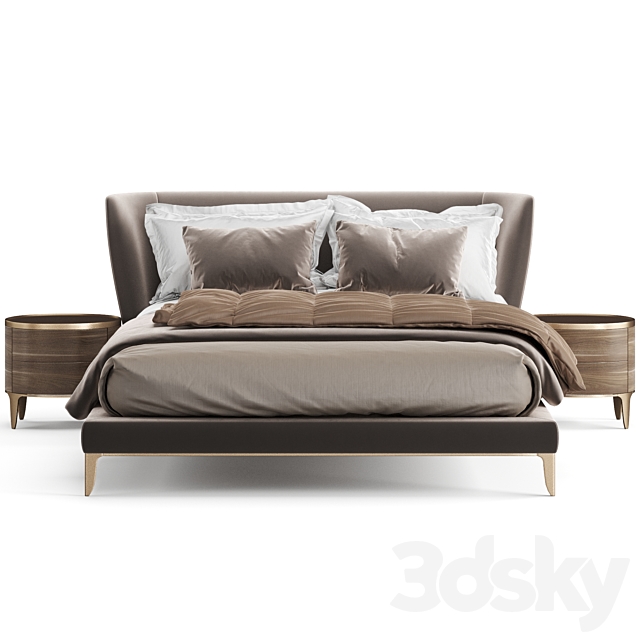 Poliform Gentleman Bed 3DSMax File - thumbnail 2