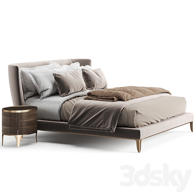 Poliform Gentleman Bed 3DSMax File - thumbnail 3