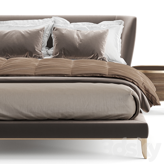 Poliform Gentleman Bed 3DSMax File - thumbnail 5