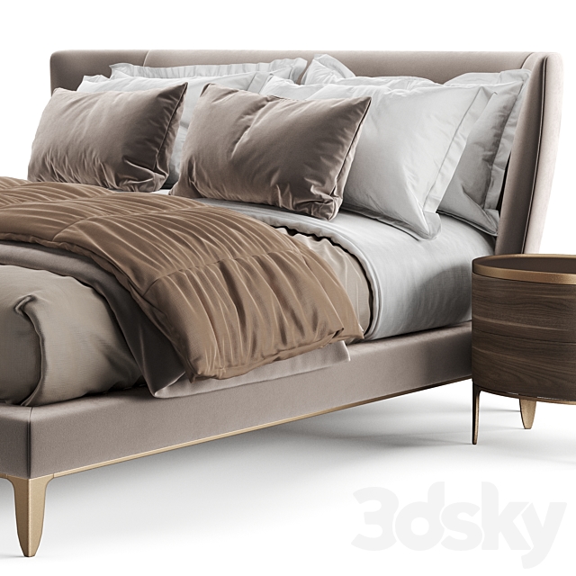 Poliform Gentleman Bed 3DSMax File - thumbnail 6