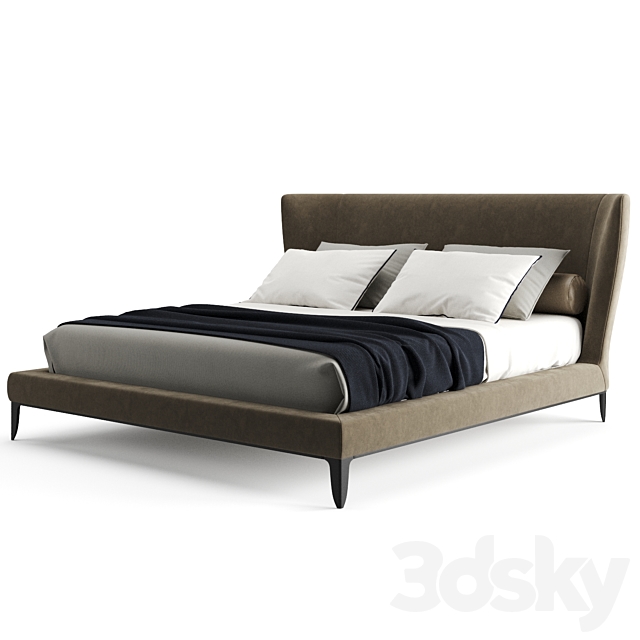 Poliform Gentleman Bed 3DSMax File - thumbnail 3