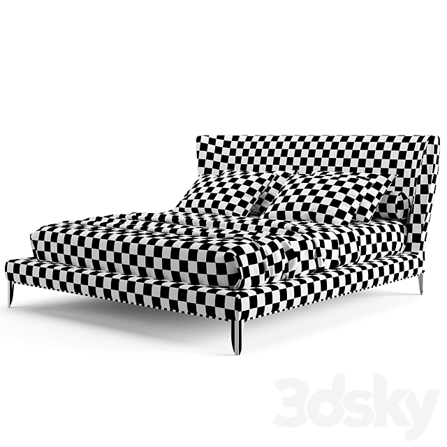 Poliform Gentleman Bed 3DSMax File - thumbnail 5