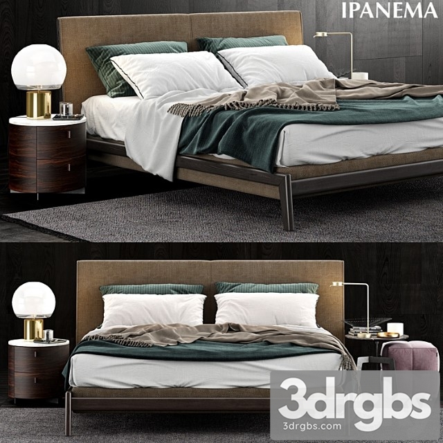 Poliform ipanema bed 2 3dsmax Download - thumbnail 1