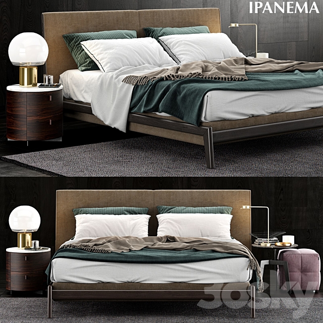 Poliform Ipanema Bed 3DSMax File - thumbnail 1