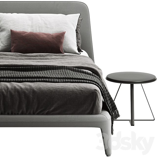 Poliform kelly imbottito bed 3DSMax File - thumbnail 3