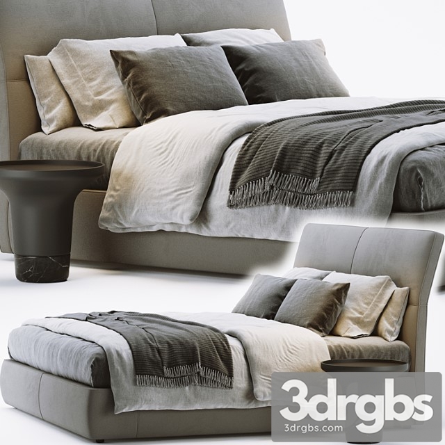 Poliform laze bed 2 3dsmax Download - thumbnail 1