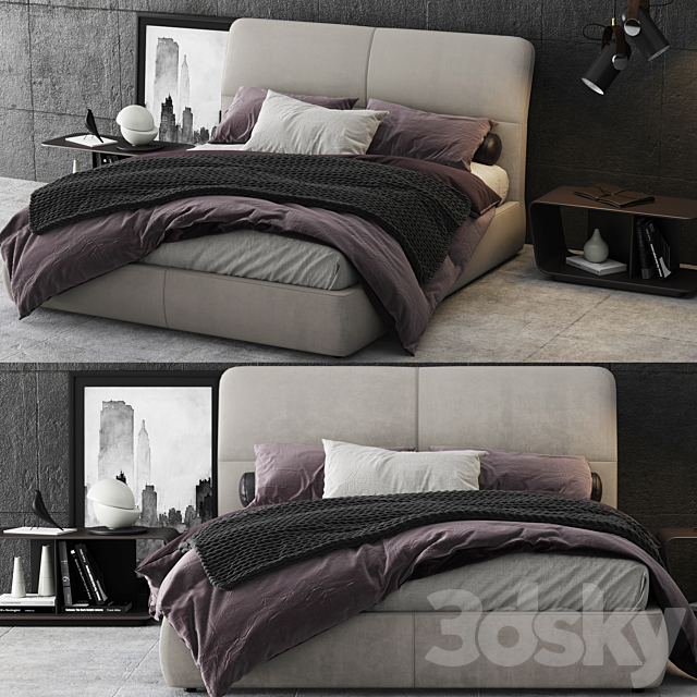 Poliform Laze – Bed 3DSMax File - thumbnail 1