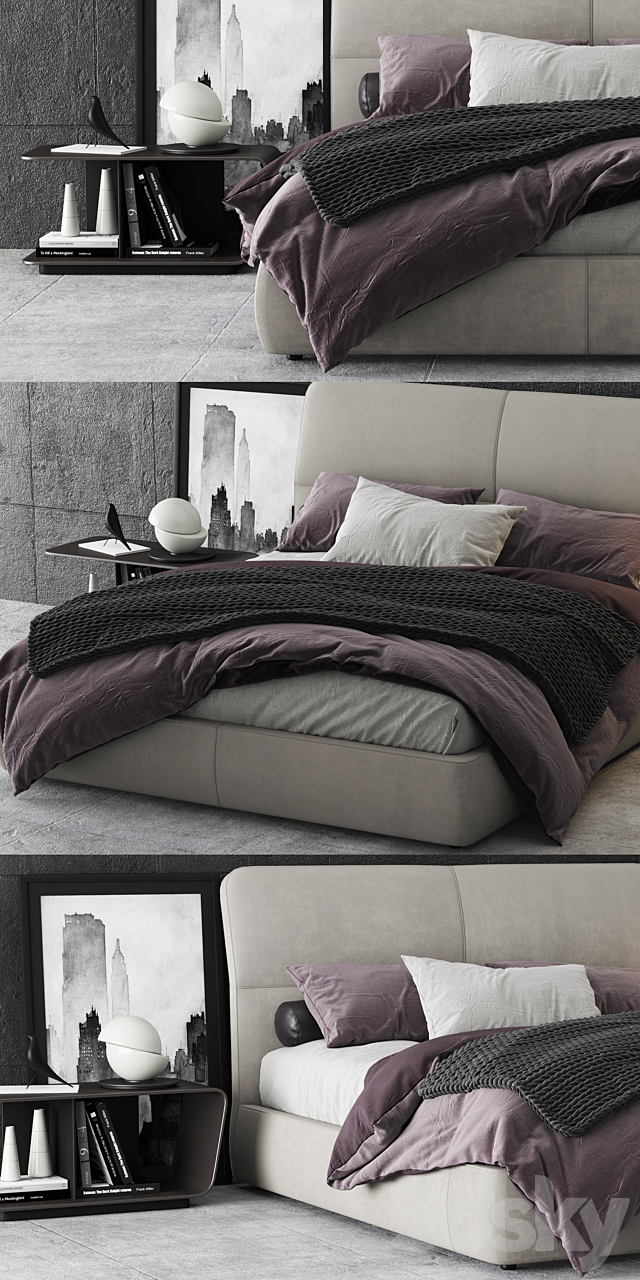 Poliform Laze – Bed 3DSMax File - thumbnail 2