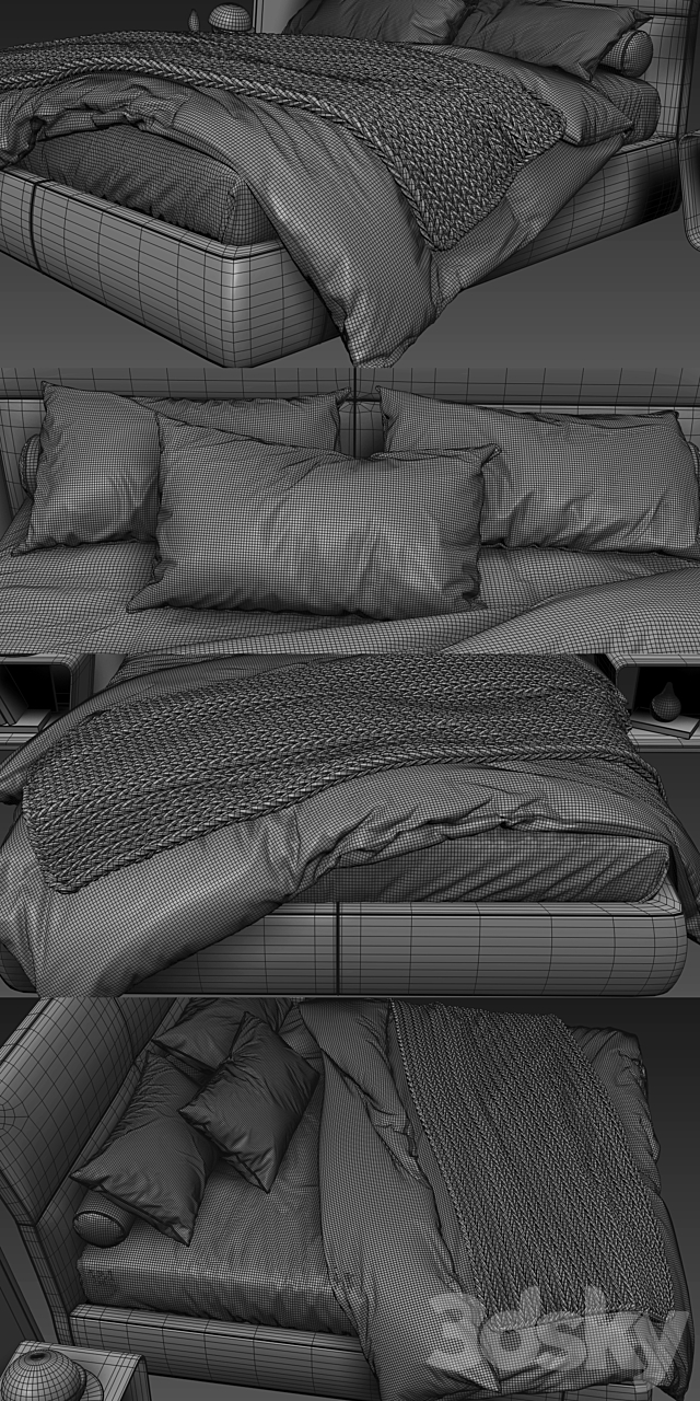 Poliform Laze – Bed 3DSMax File - thumbnail 3