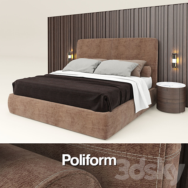 Poliform Laze bed 3DSMax File - thumbnail 1