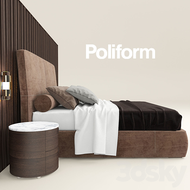 Poliform Laze bed 3DSMax File - thumbnail 2