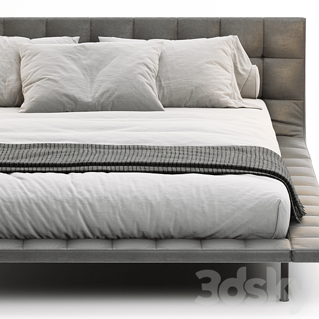 Poliform Onda Bed 3DS Max Model - thumbnail 2