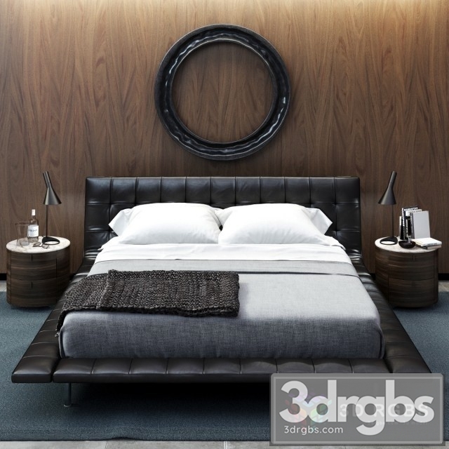 Poliform Onda Bed 3dsmax Download - thumbnail 1