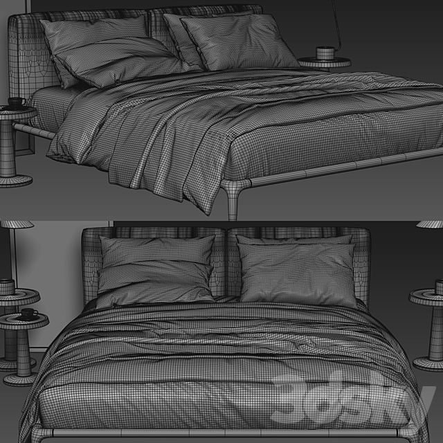 Poliform Park Bed 3DSMax File - thumbnail 3