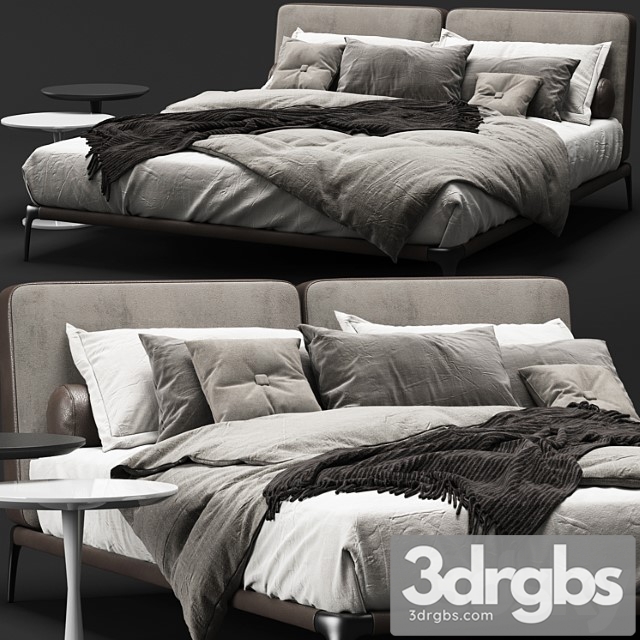 Poliform park uno bed b 2 3dsmax Download - thumbnail 1