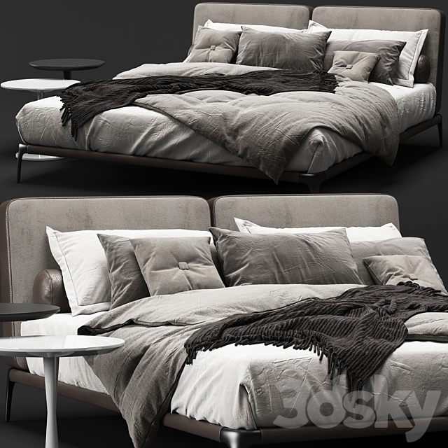 Poliform Park Uno Bed B 3DSMax File - thumbnail 1