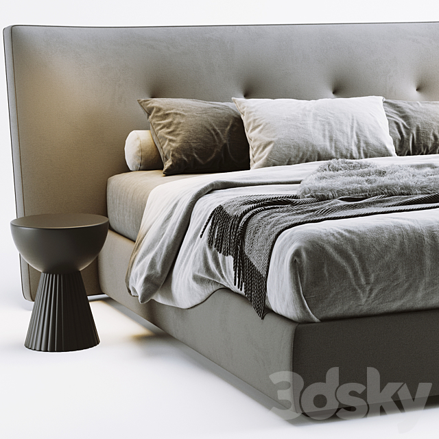 Poliform Rever Bed 3DSMax File - thumbnail 2