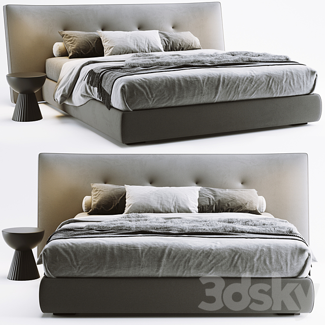 Poliform Rever Bed 3DSMax File - thumbnail 3