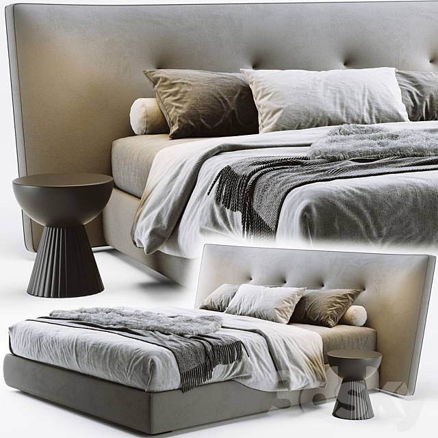 Poliform Rever Bed 3DSMax File - thumbnail 4