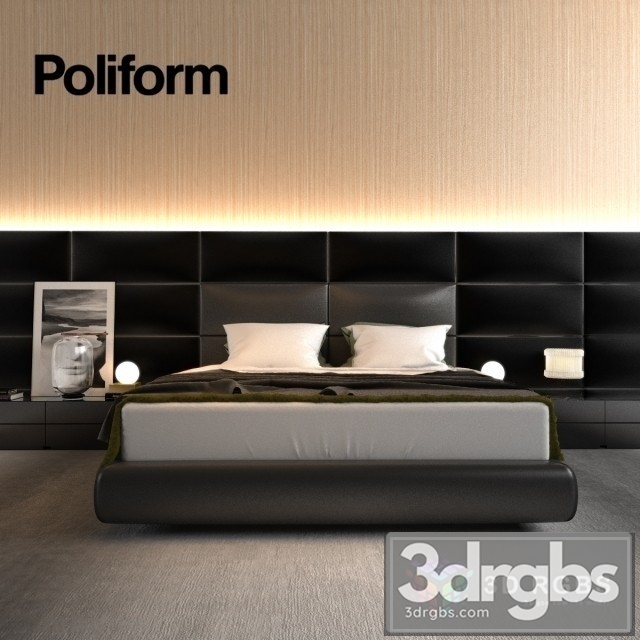 Poliform Varenna Bed 3dsmax Download - thumbnail 1