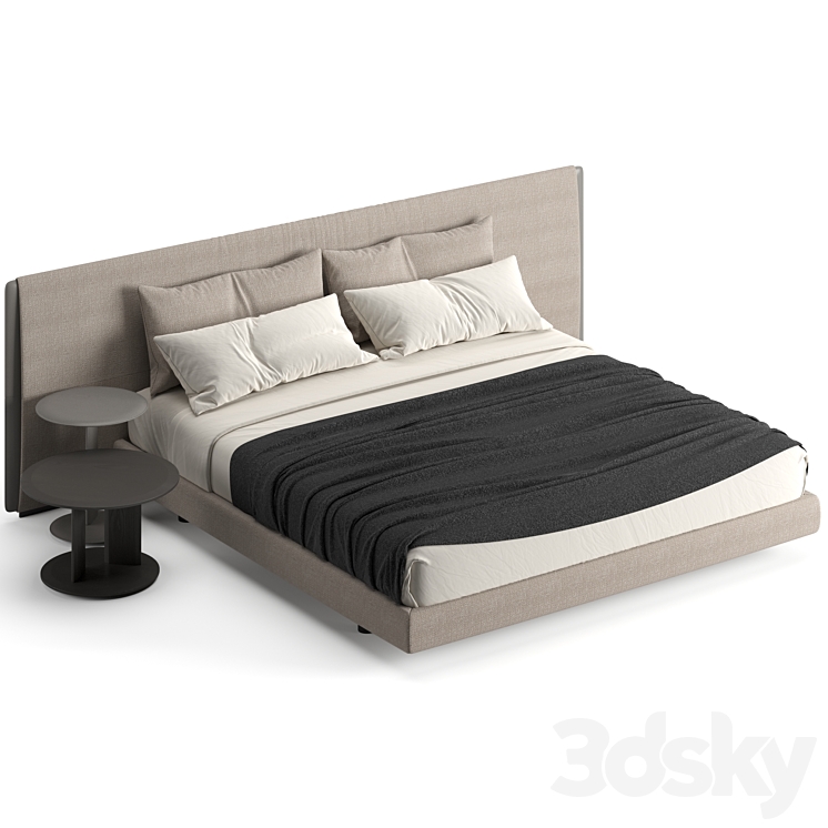 Poliform Yume Bed 3DS Max Model - thumbnail 2