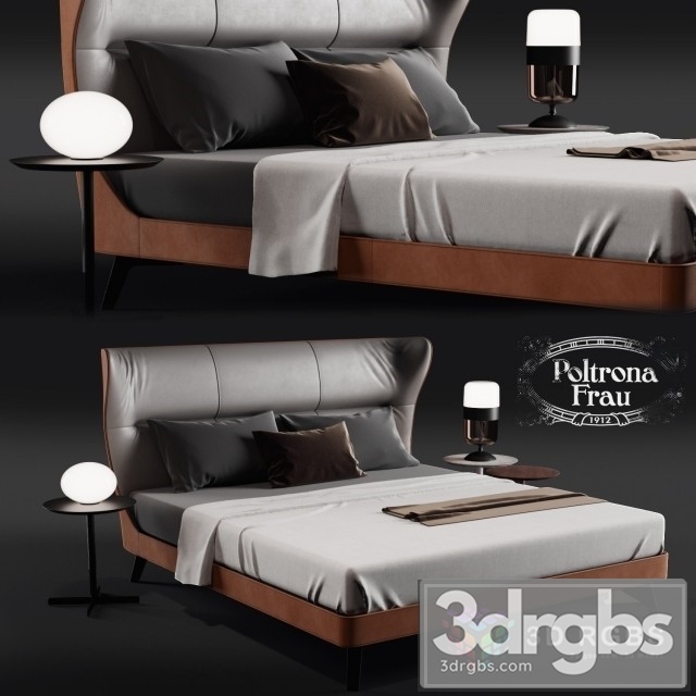 Poltorna Frau Mamy Blue Bed 3dsmax Download - thumbnail 1