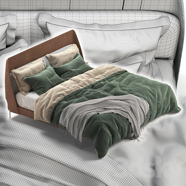 Poltrona Frau COUPÉ Bed 3DSMax File - thumbnail 3