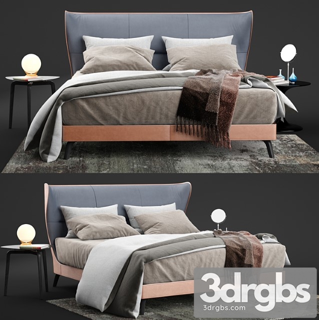 Poltrona frau mamy blue bed 2 3dsmax Download - thumbnail 1