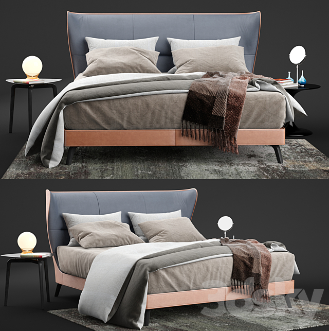 Poltrona Frau Mamy Blue Bed 3DSMax File - thumbnail 1