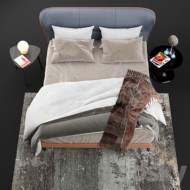 Poltrona Frau Mamy Blue Bed 3DSMax File - thumbnail 3