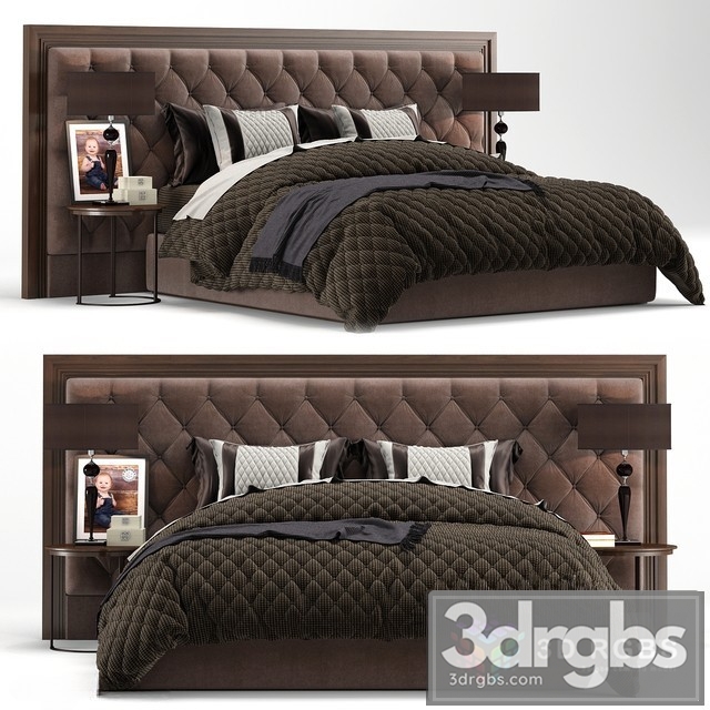 Porada Brown Bed 3dsmax Download - thumbnail 1