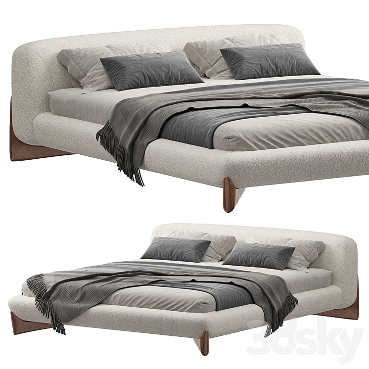 Porada Softbay Bed 3DS Max Model - thumbnail 2