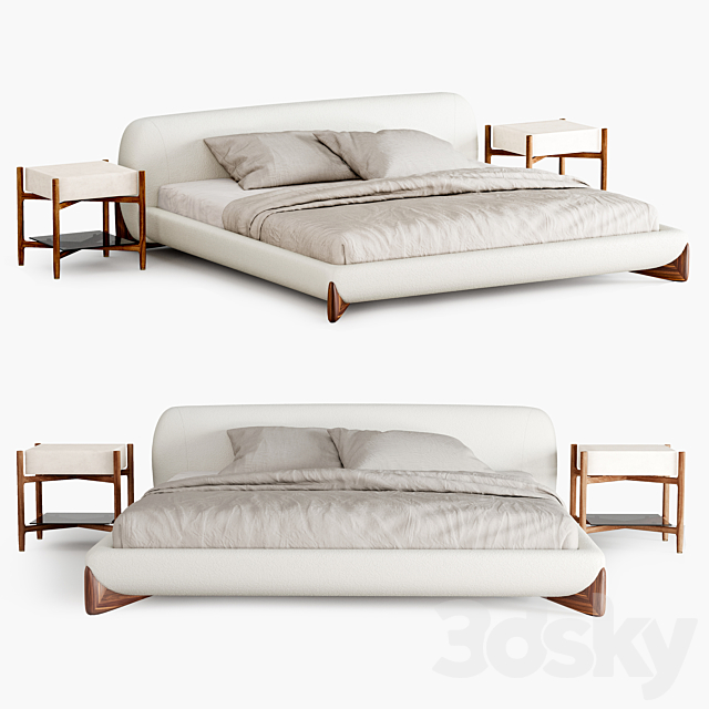 PORADA SOFTBAY BED 3DSMax File - thumbnail 1