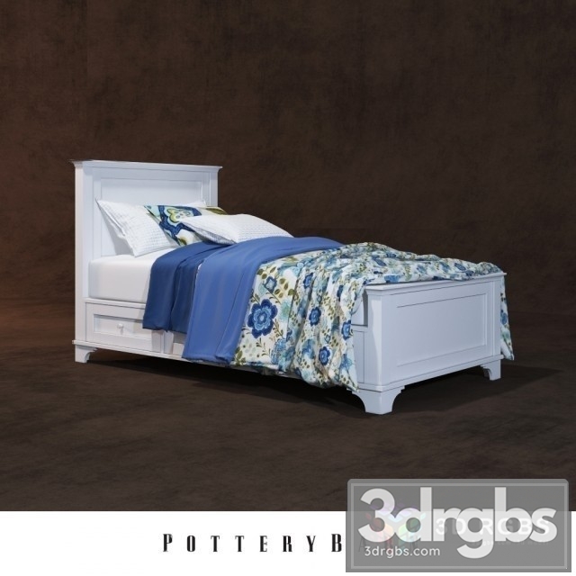 Pottery Barn Bed 3dsmax Download - thumbnail 1