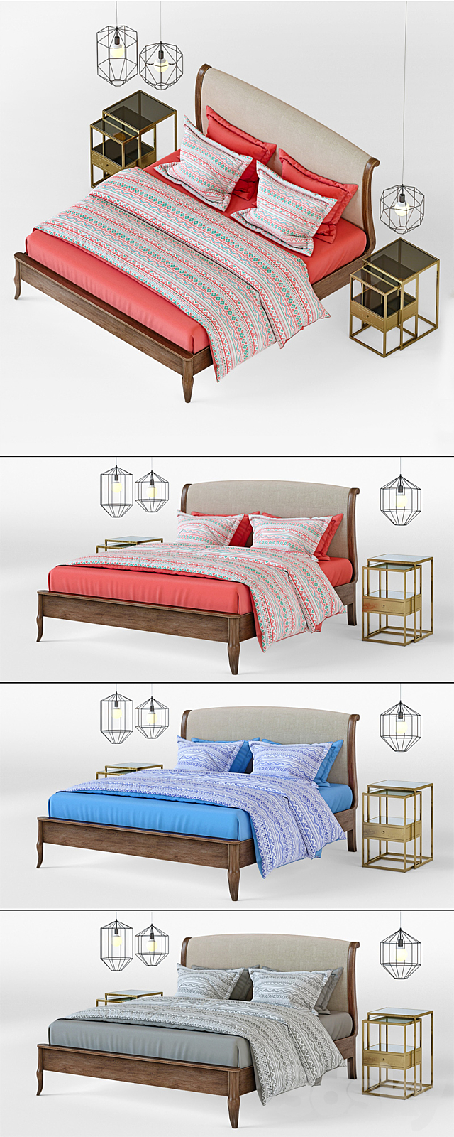 POTTERY BARN Calistoga Bed 3DSMax File - thumbnail 2