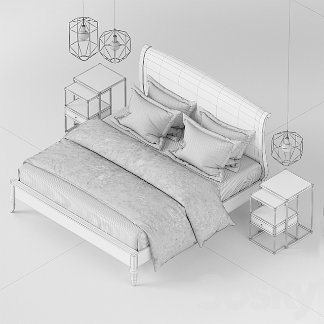 POTTERY BARN Calistoga Bed 3DSMax File - thumbnail 3