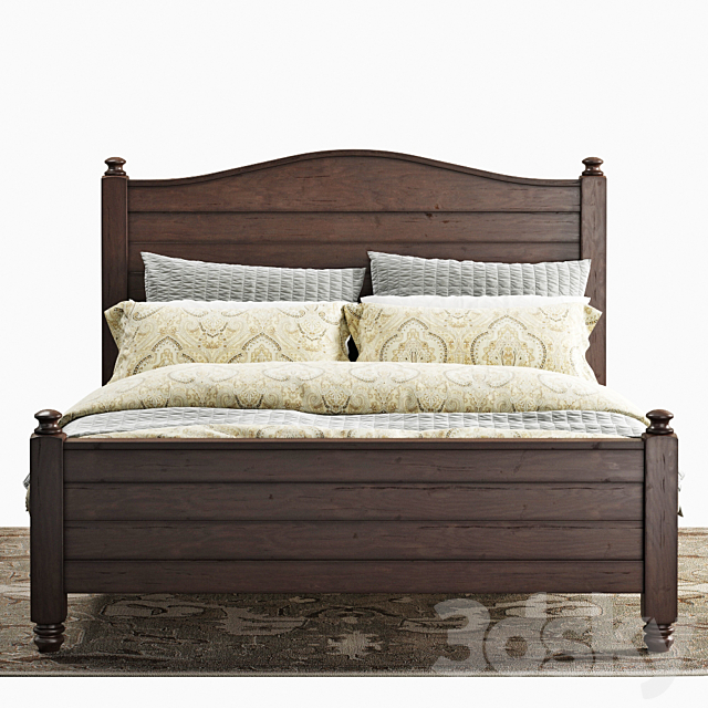 Pottery Barn Cortona Bed 3ds Max - thumbnail 2