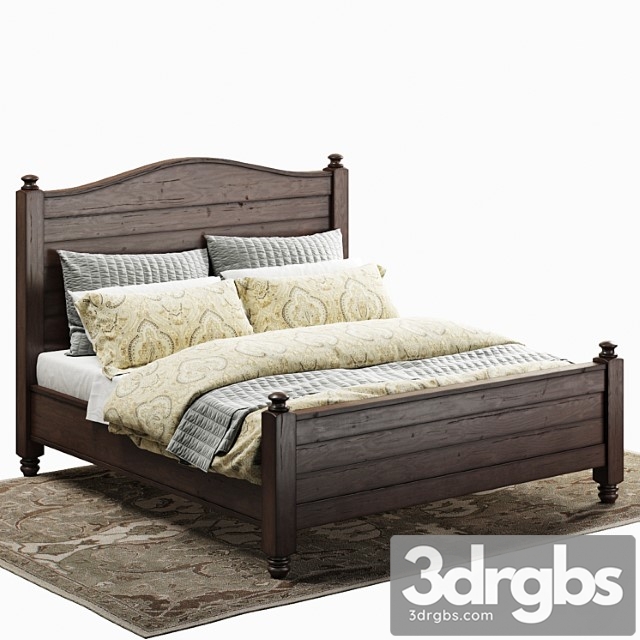 Pottery Barn Cortona Bed 3dsmax Download - thumbnail 1