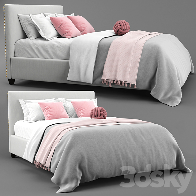 Pottery Barn Raleigh Bed 3DSMax File - thumbnail 1