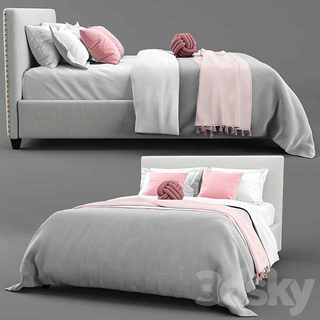 Pottery Barn Raleigh Bed 3DSMax File - thumbnail 2