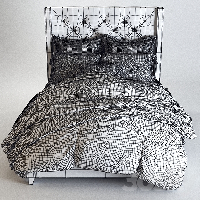 Potterybarn Bed Harper (vray GGX) 3ds Max - thumbnail 3