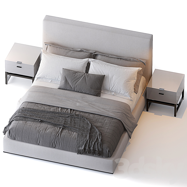 POWELL BED BY MINOTTI 3DSMax File - thumbnail 2