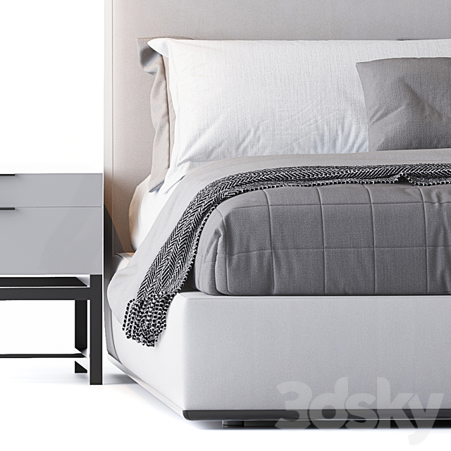 POWELL BED BY MINOTTI 3DSMax File - thumbnail 3