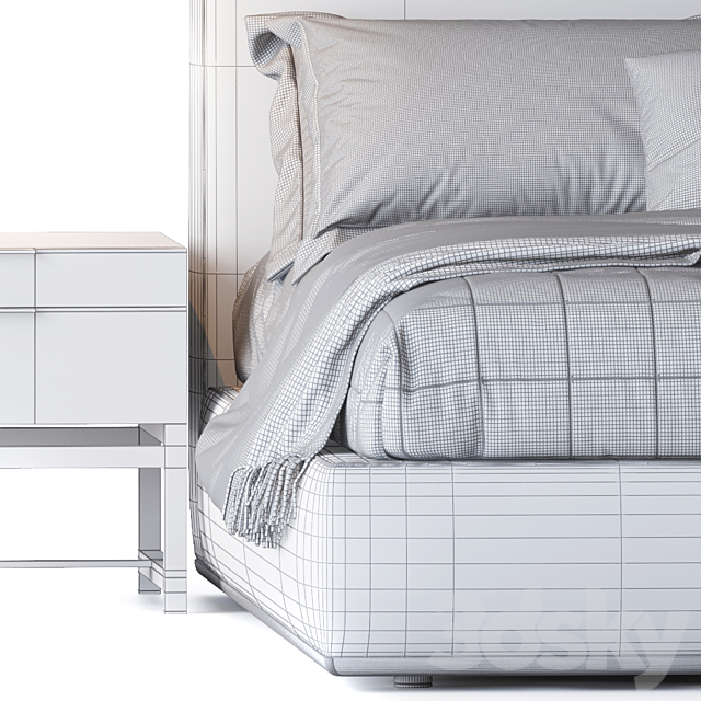 POWELL BED BY MINOTTI 3DSMax File - thumbnail 4