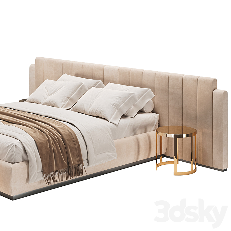 PR 61 Bed By Stella del Mobile 3DS Max Model - thumbnail 2