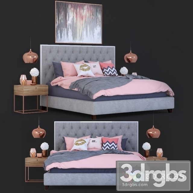 Prague Bed 2 3dsmax Download - thumbnail 1